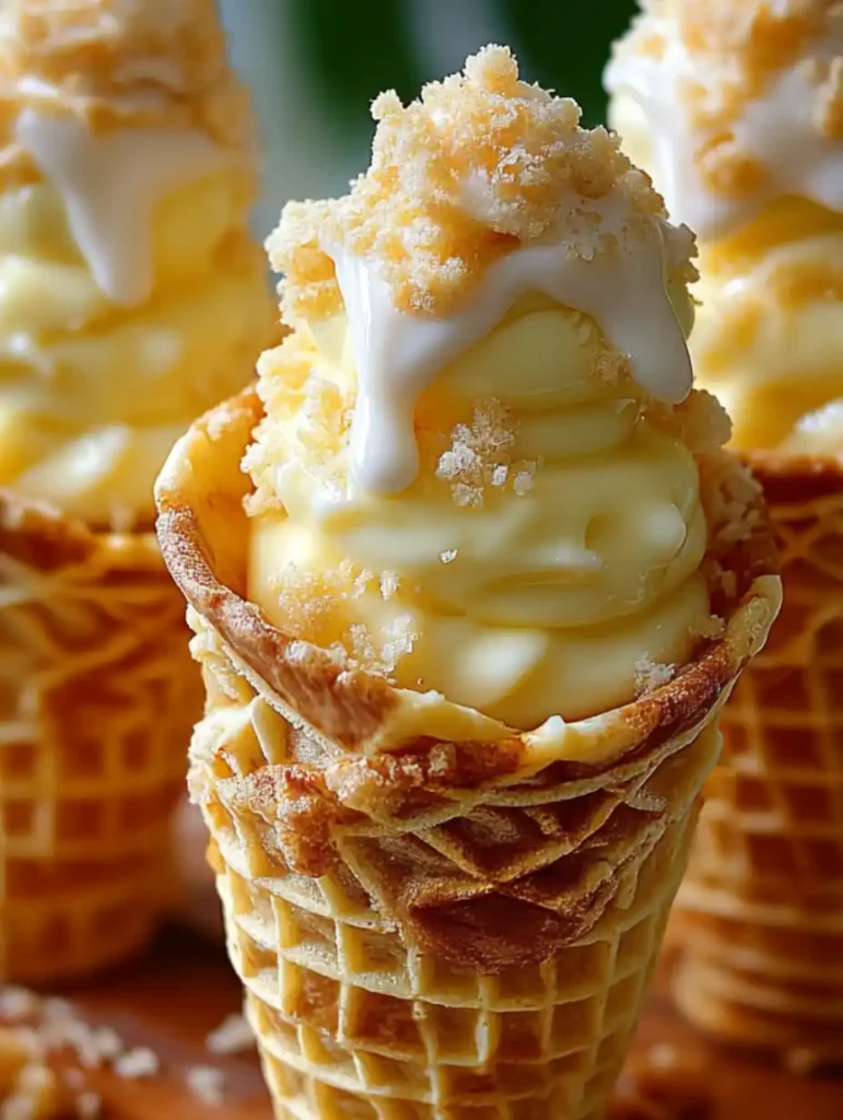 Banana Pudding Cheesecake Cones