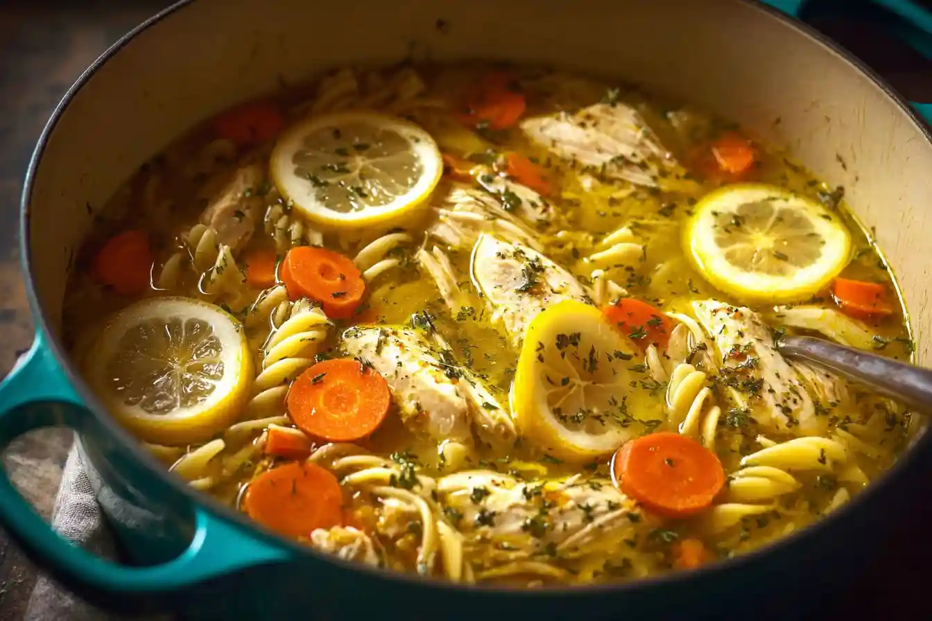 Lemon Pepper Chicken Noodle Soup