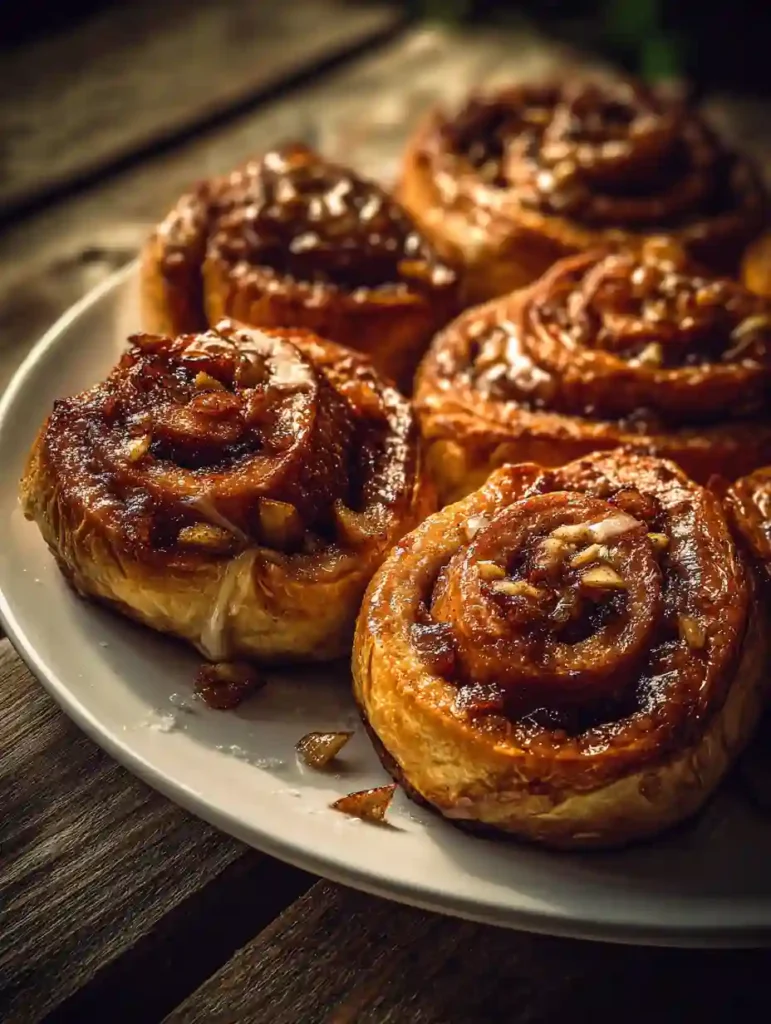 Vegan Cinnamon Rolls with Apple Pie Filling