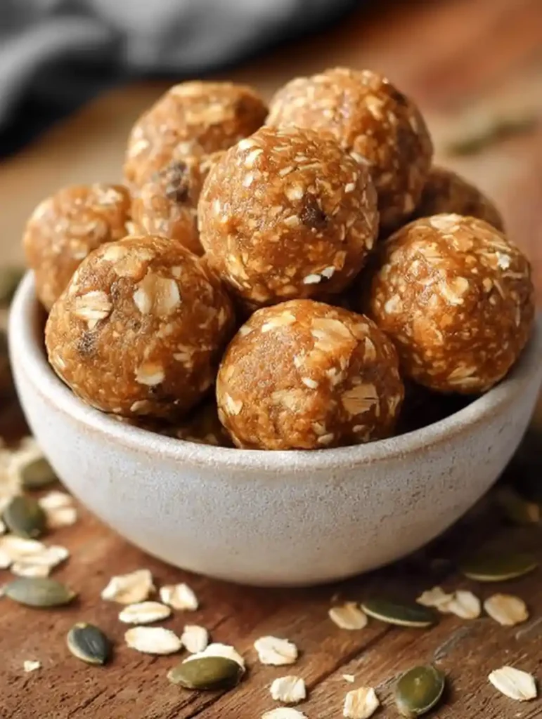 Almond Butter Pumpkin Protein Balls