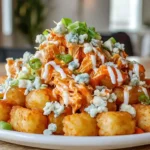 Buffalo Chicken Tater Tot Nachos (Totchos)