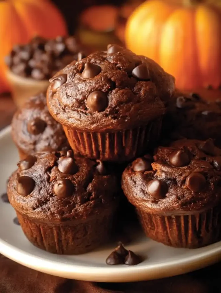 Chocolate Pumpkin Muffins
