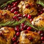 Cranberry Rosemary One Pan Chicken