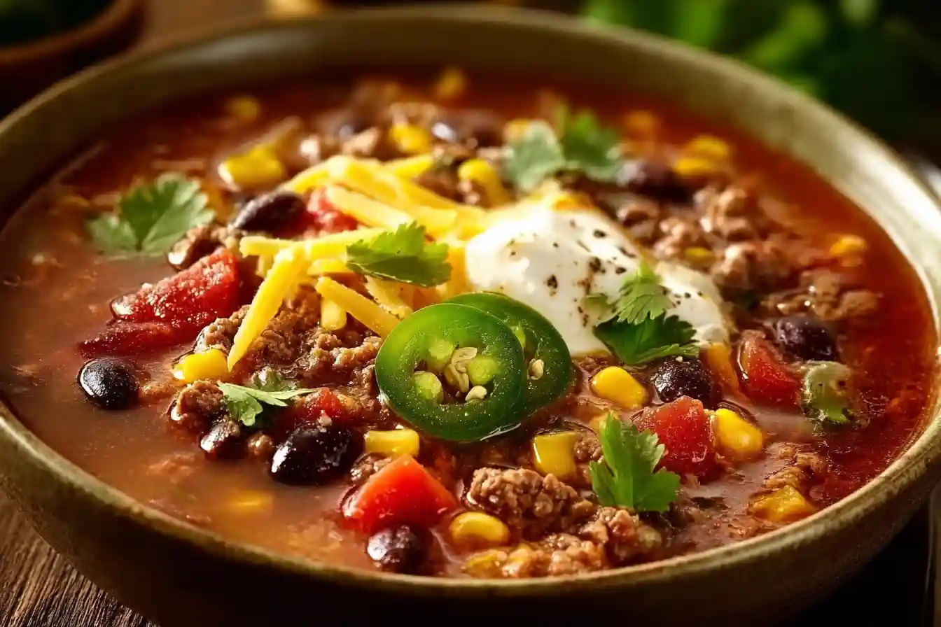 Indulge in This Simple Creamy Taco Soup for a Comforting Dinner Tonight