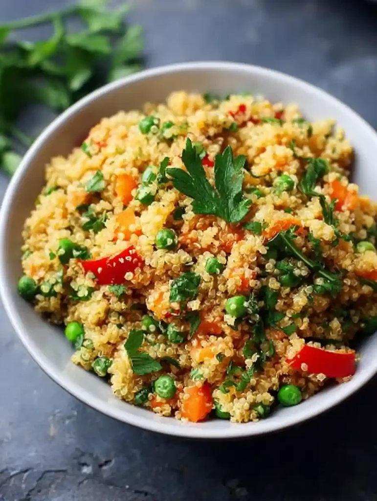 Delicious Protein Packed Quinoa Pilaf Perfect for Meal Prep & Dinners