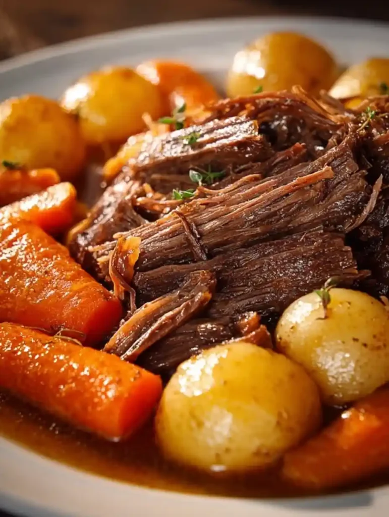 Three Packet Slow Cooker Roast