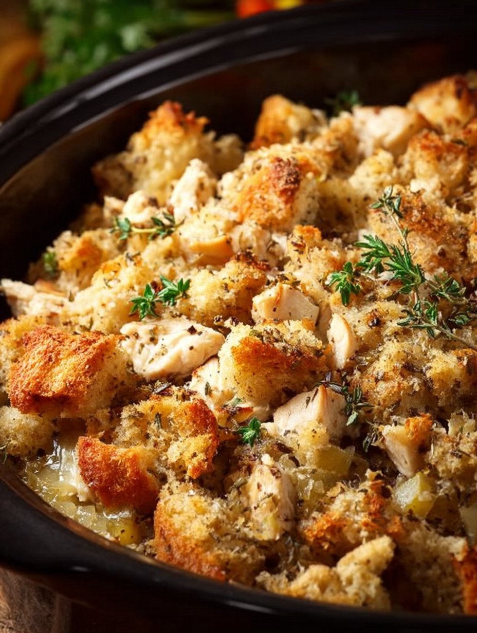 Crockpot Chicken Stuffing