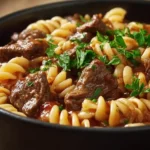 Crockpot Mississippi Beef and Noodles