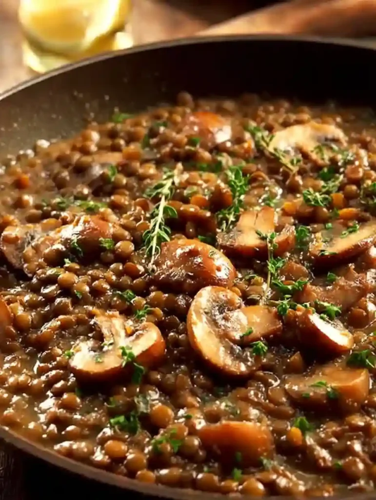 Lentil Mushroom Stroganoff