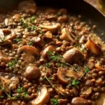 Lentil Mushroom Stroganoff