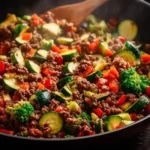 Meal Prep Ground Beef Veggie Skillet