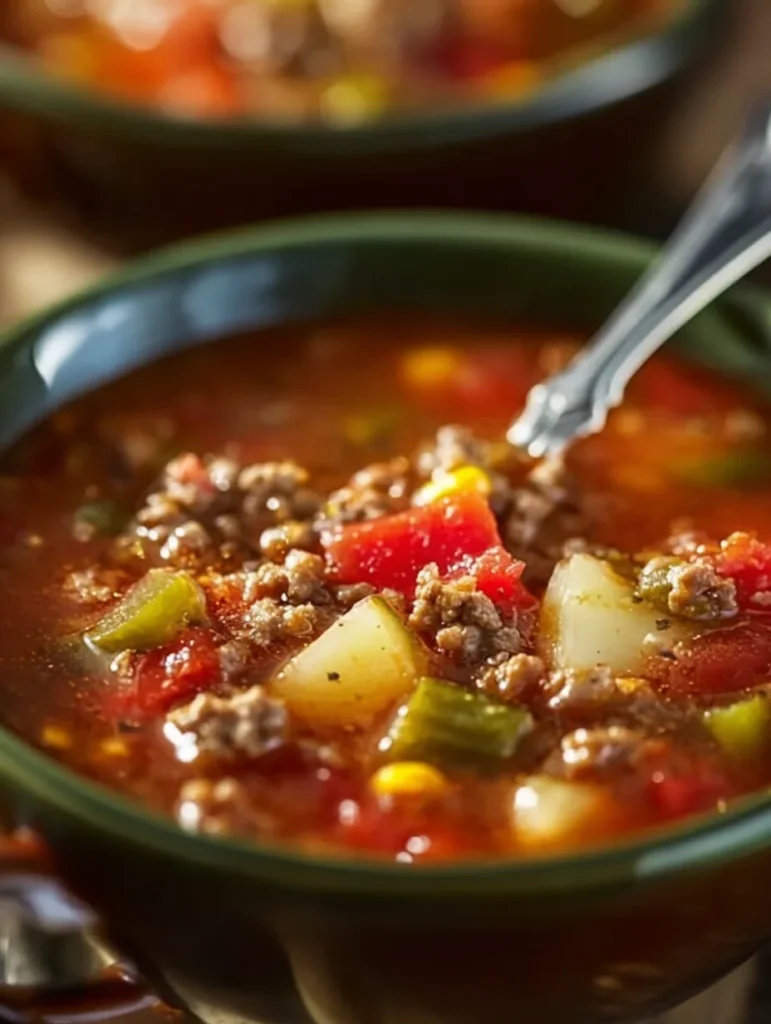 Slow Cooker Hamburger Soup