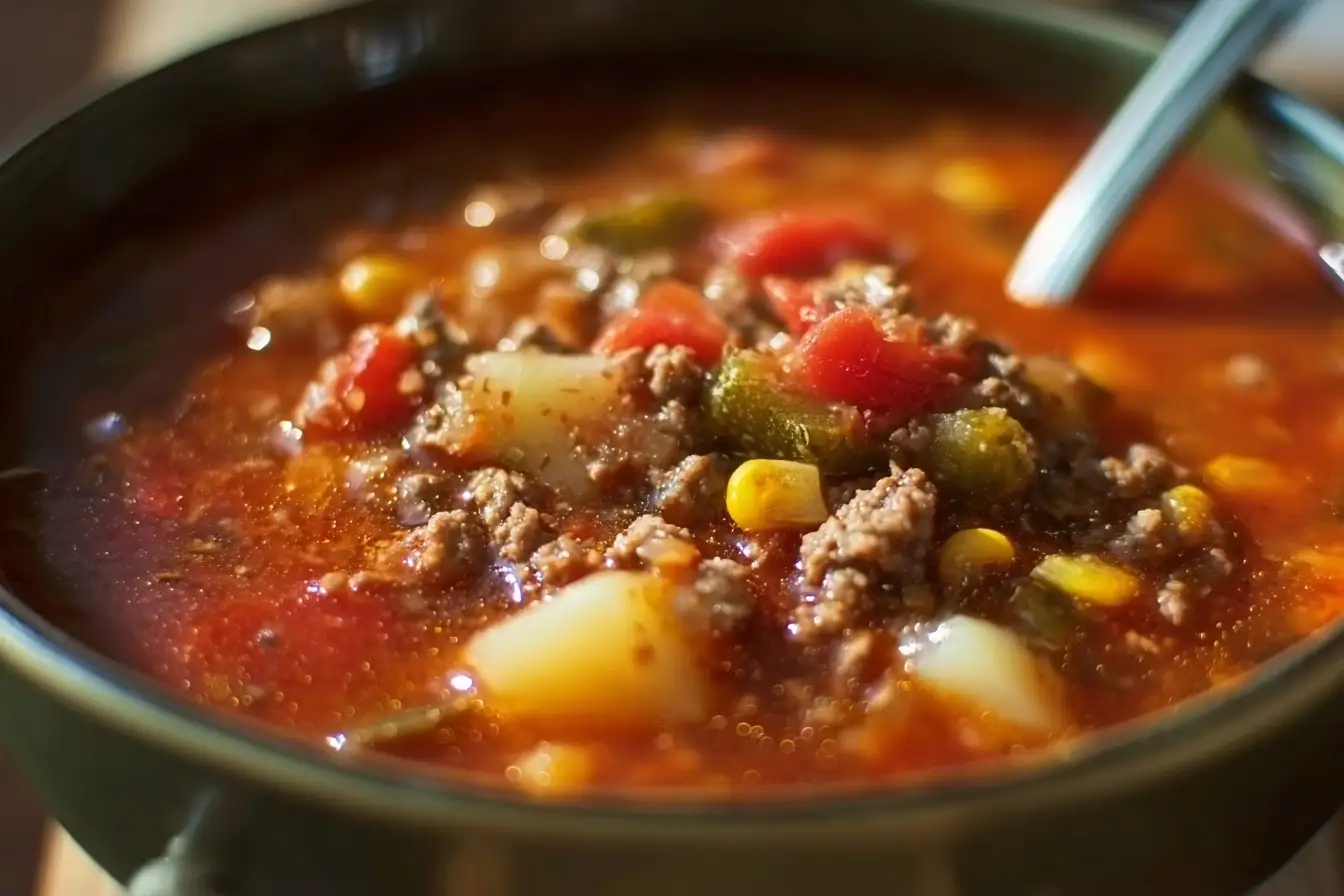 Slow Cooker Hamburger Soup That Warms Every Bite