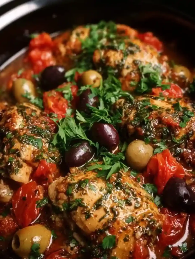 Slow Cooker Mediterranean Chicken