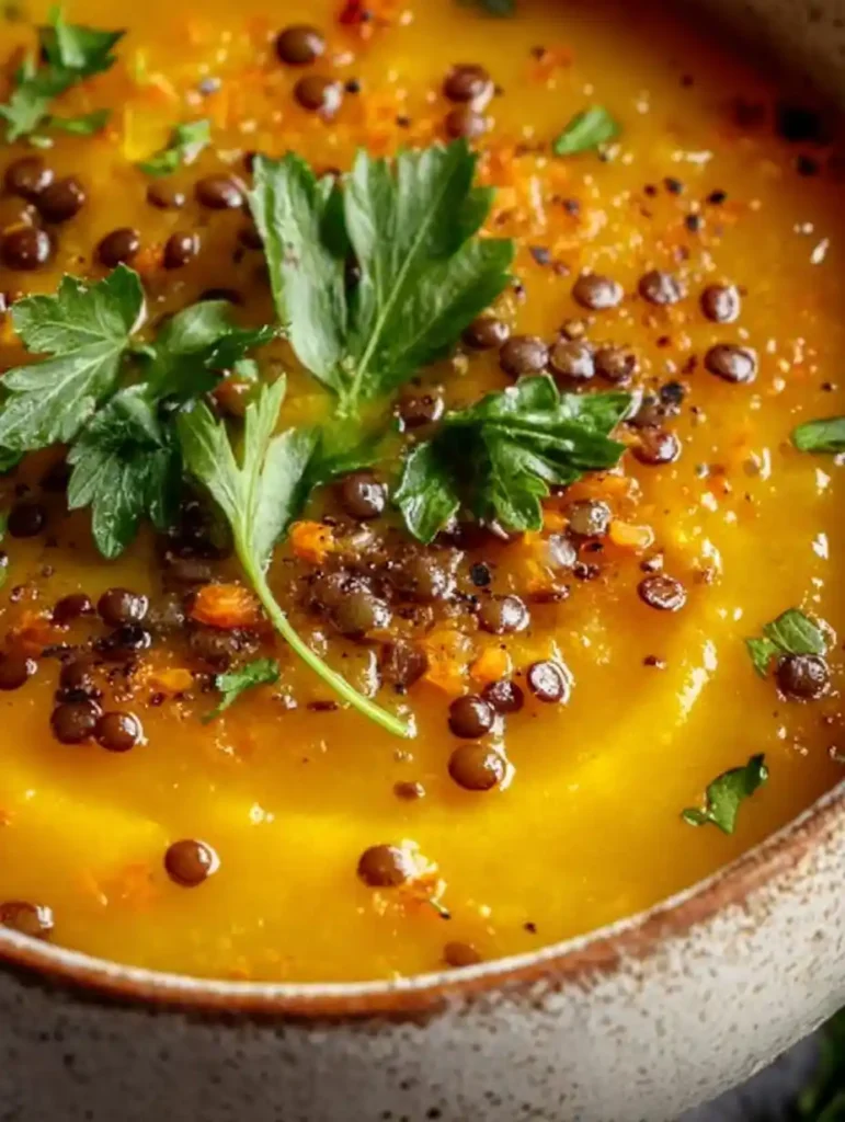 Spiced Carrot and Lentil Soup