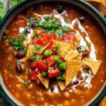 Vegan Lentil Tortilla Soup