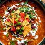 Vegan Lentil Tortilla Soup
