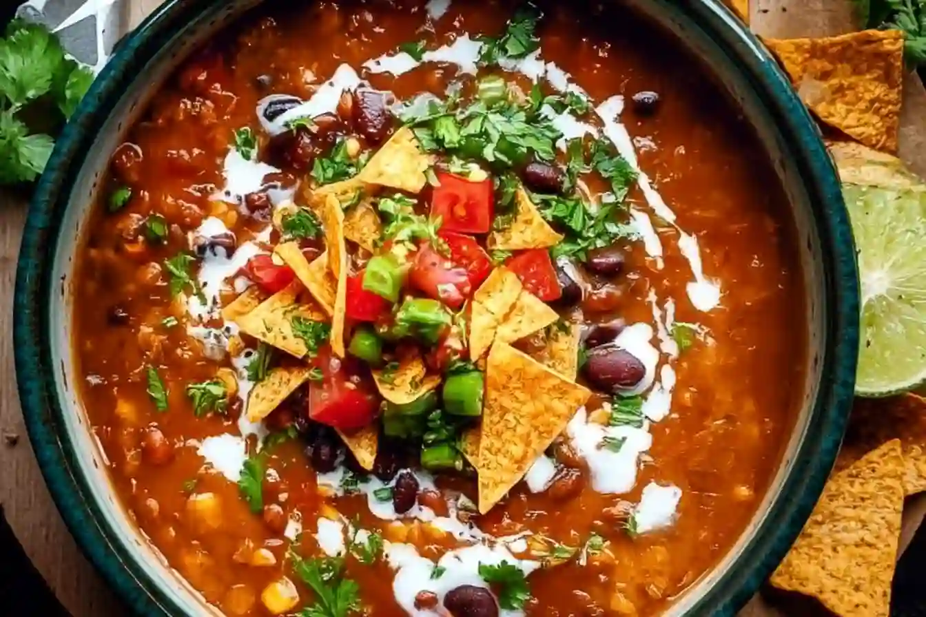 Delicious Vegan Lentil Tortilla Soup: A Hearty Plant-Based Delight