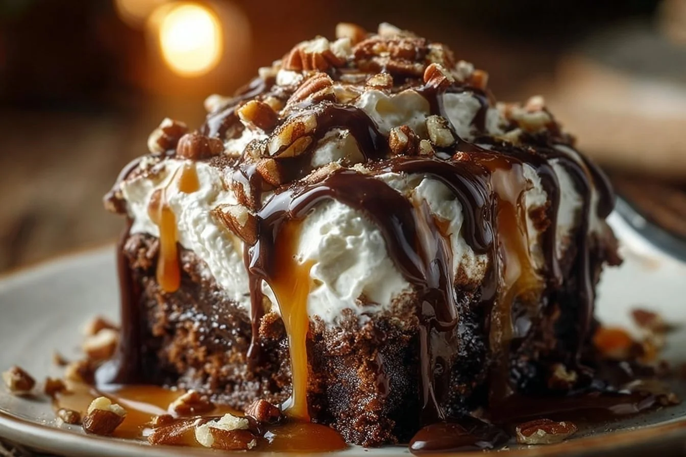 Turtle Chocolate Poke Cake Rich, Gooey, and Easy to Make