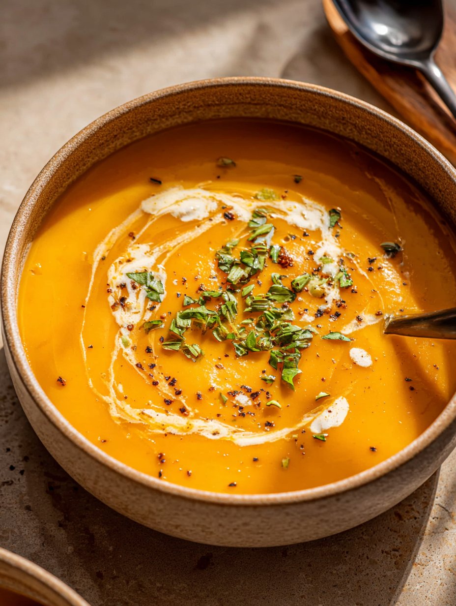 Roasted Carrot and Sweet Potato Soup