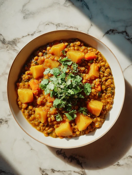 Creamy Potato and Lentil Soup