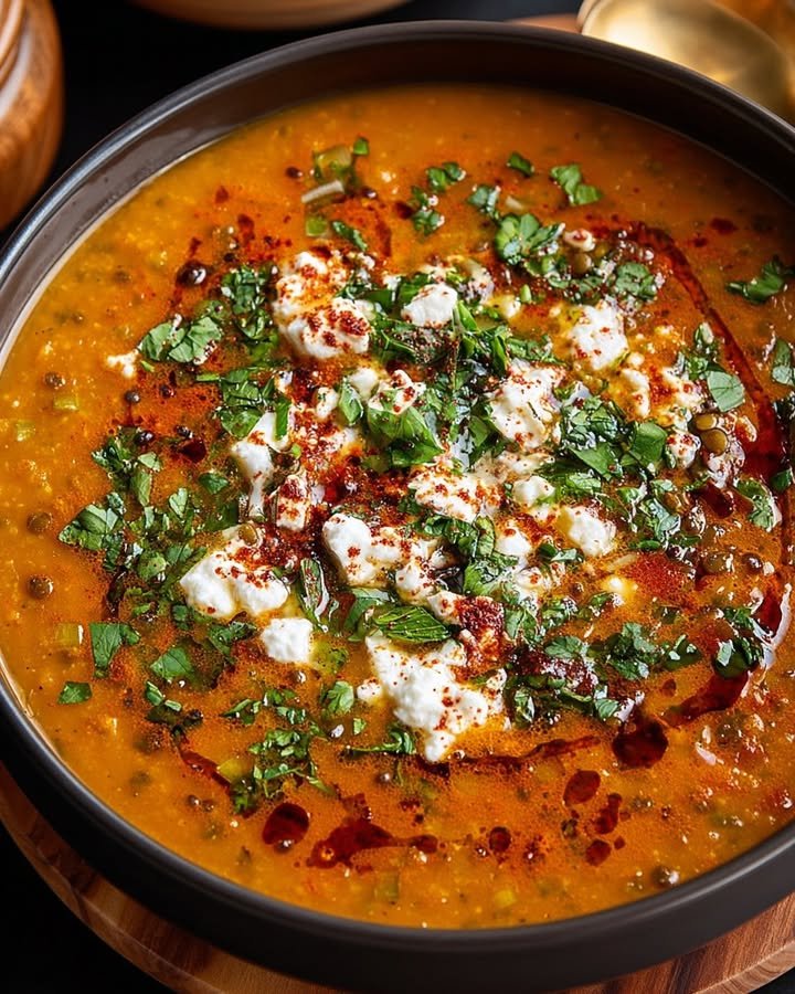 Harissa Lentil & Sweet Potato Coconut Soup