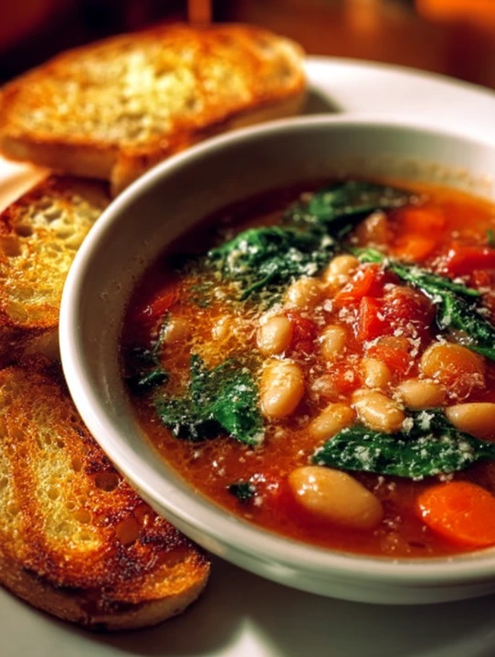Parmesan Tomato Cannellini Bean Soup