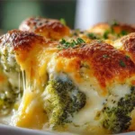 Broccoli Cottage Cheese Bake fresh out of the oven, healthy and flavorful dish.