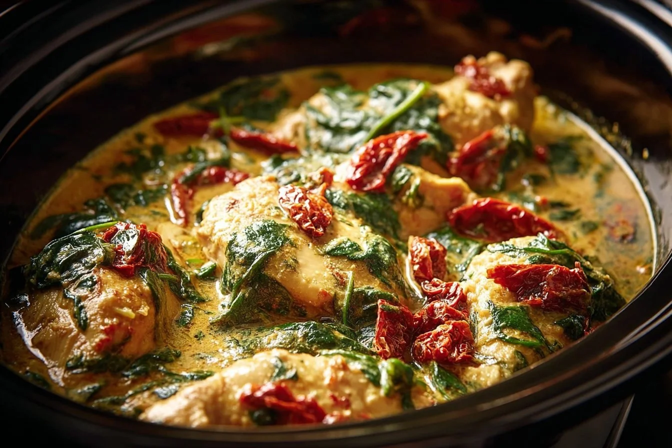 Classic Crockpot Tuscan Chicken