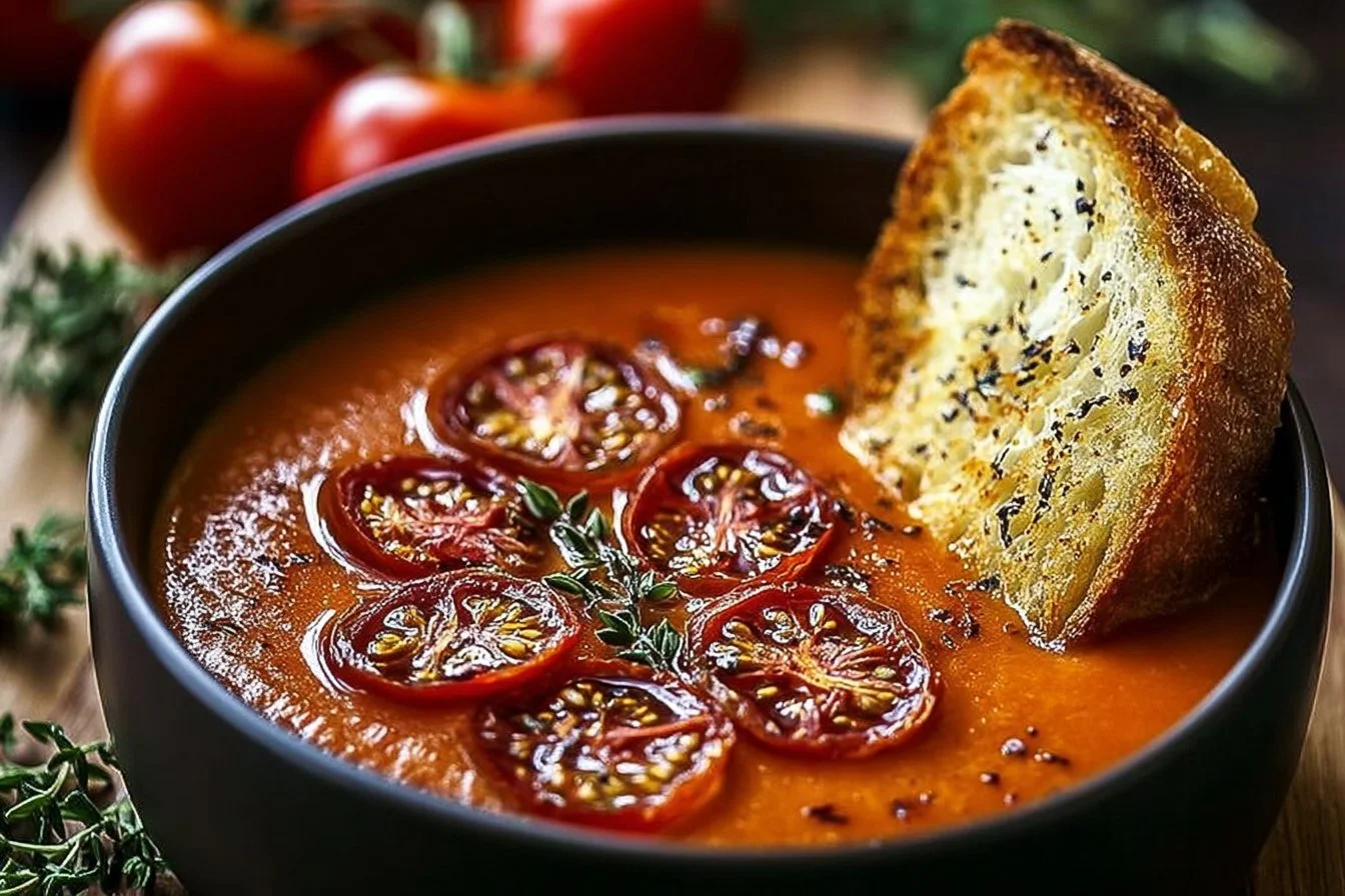 Creamy Roasted Tomato and Garlic Soup