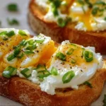 Delicious Egg and Ricotta Toast topped with herbs and spices for a wholesome breakfast