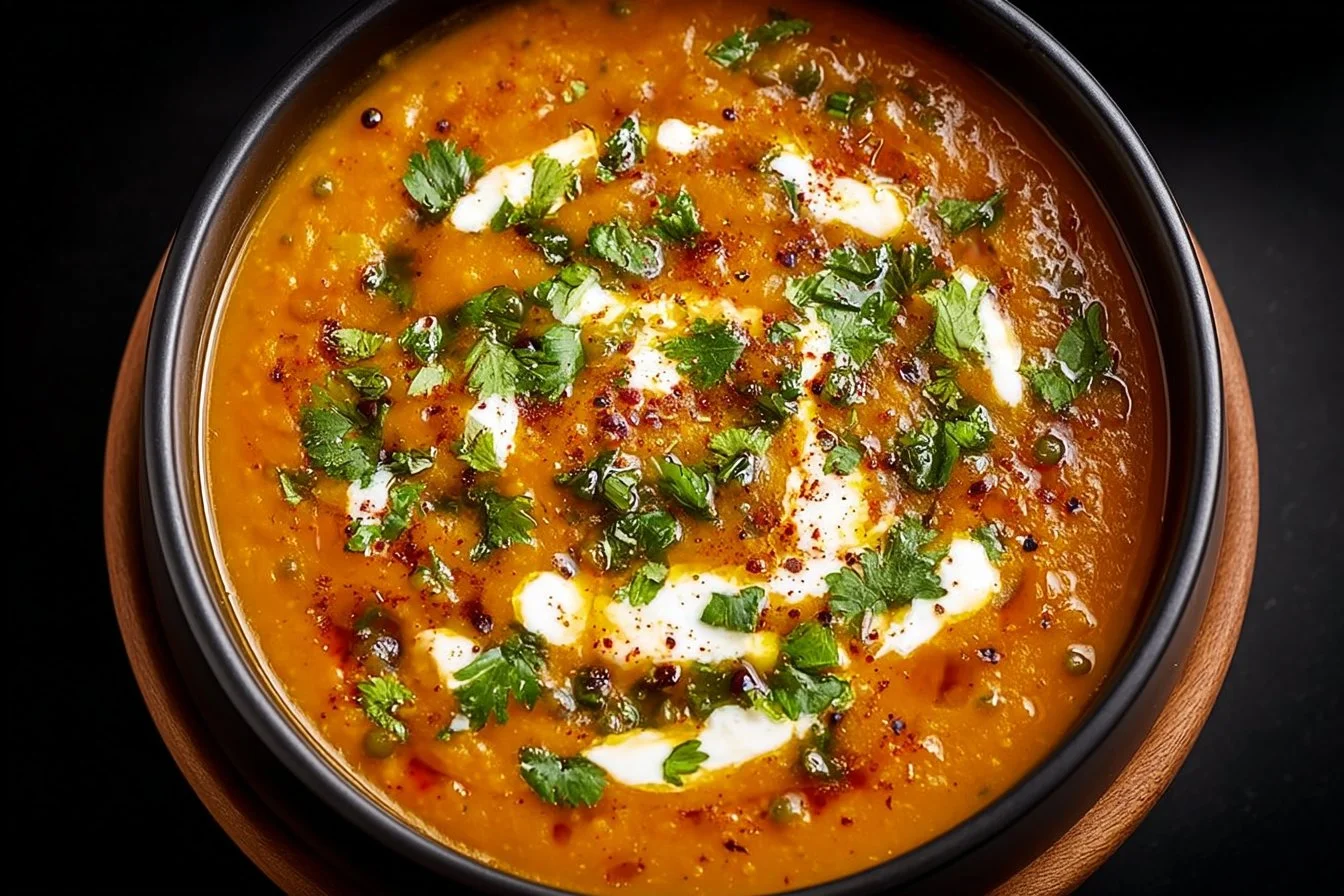 Harissa Lentil & Sweet Potato Coconut Soup