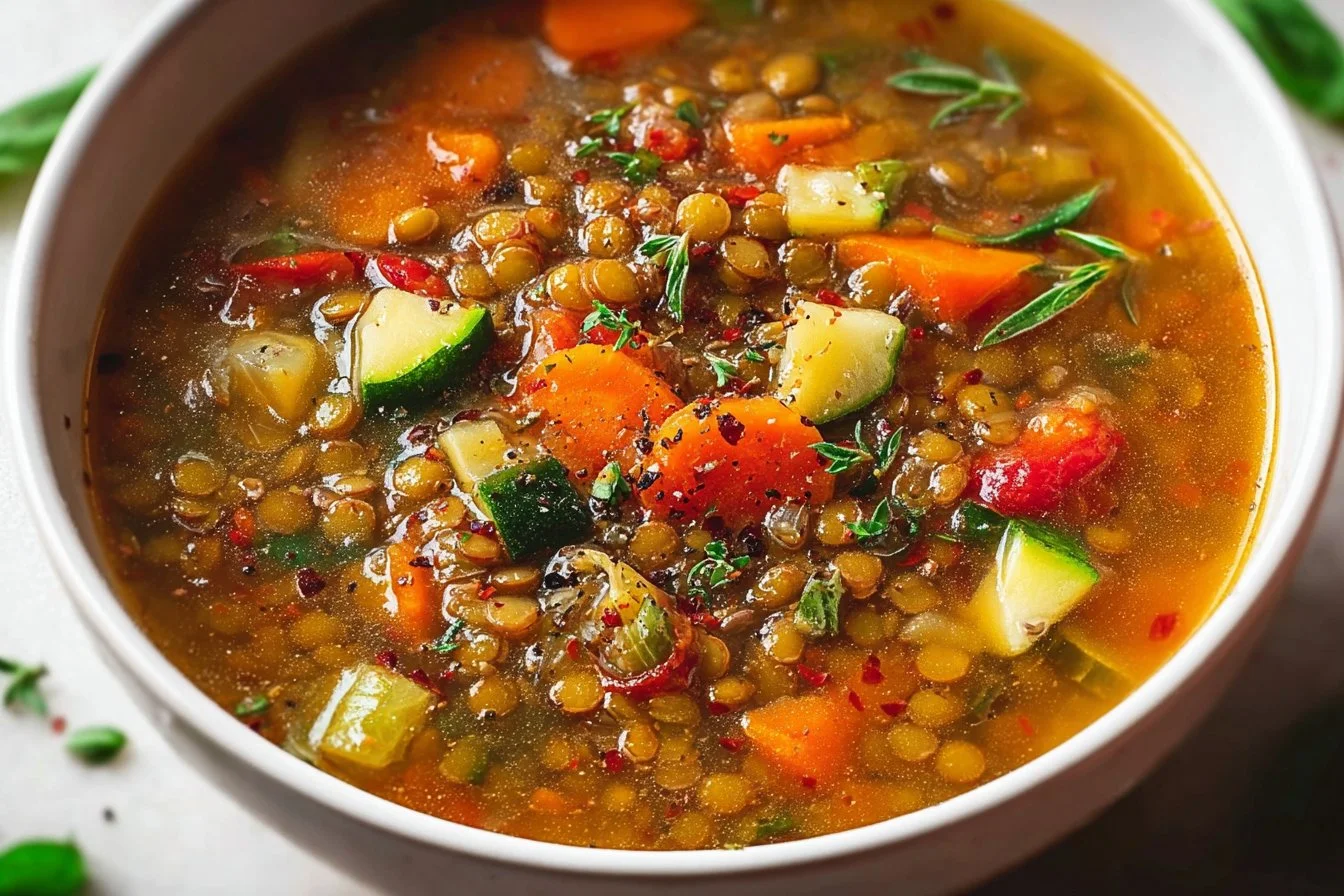 Lentil Vegetable Soup (Easy!)