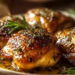 Maple Dijon Chicken Thighs with a rich, savory glaze