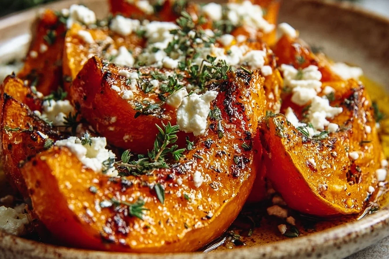 Roasted Pumpkin with Feta & Honey
