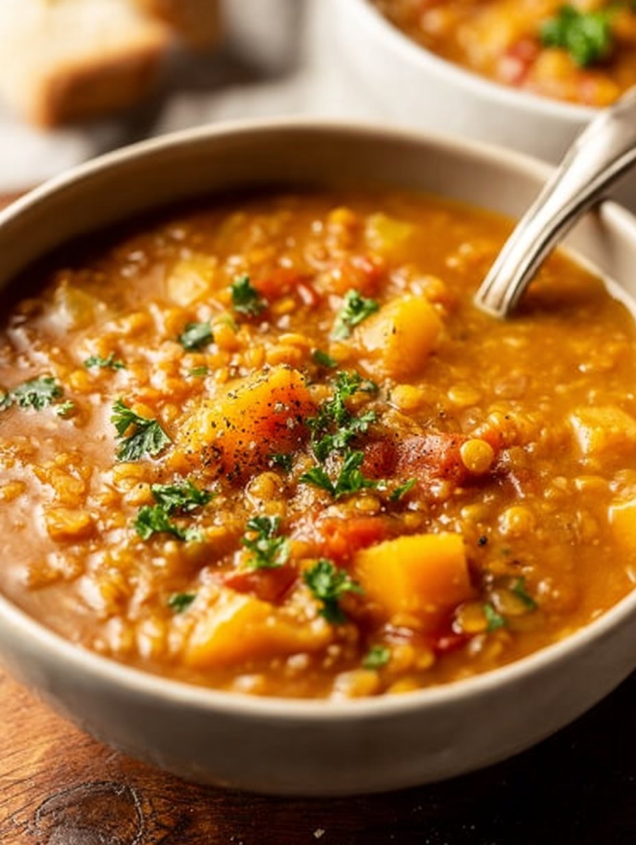 Butternut Squash Lentil Soup