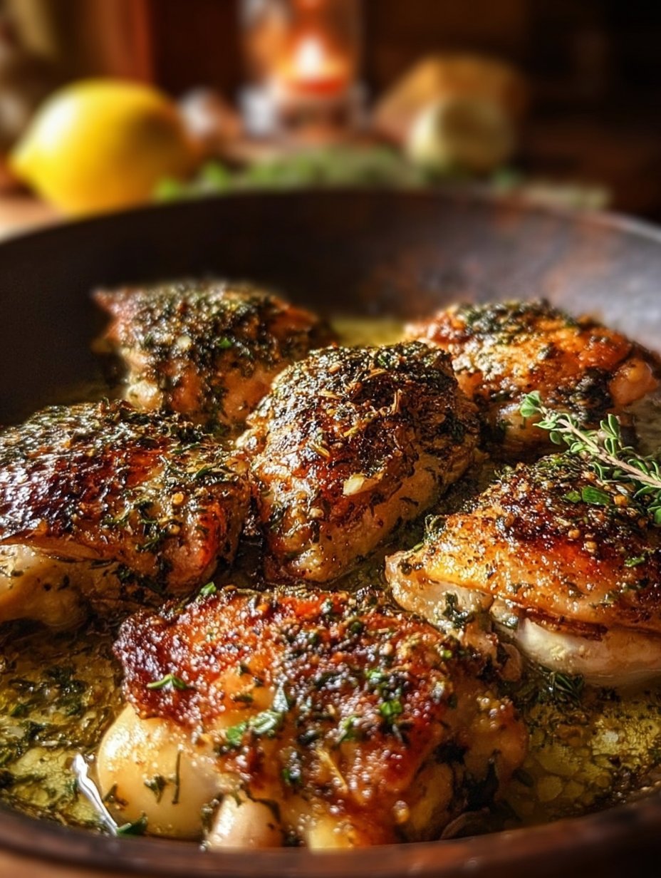 Garlic Herb Chicken Thighs