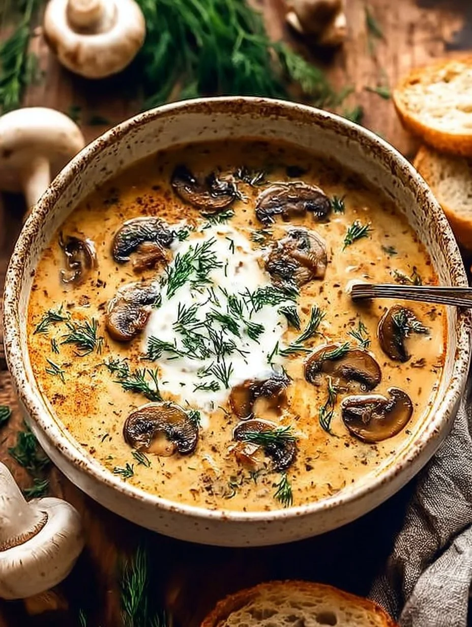 Creamy Hungarian Mushroom Soup