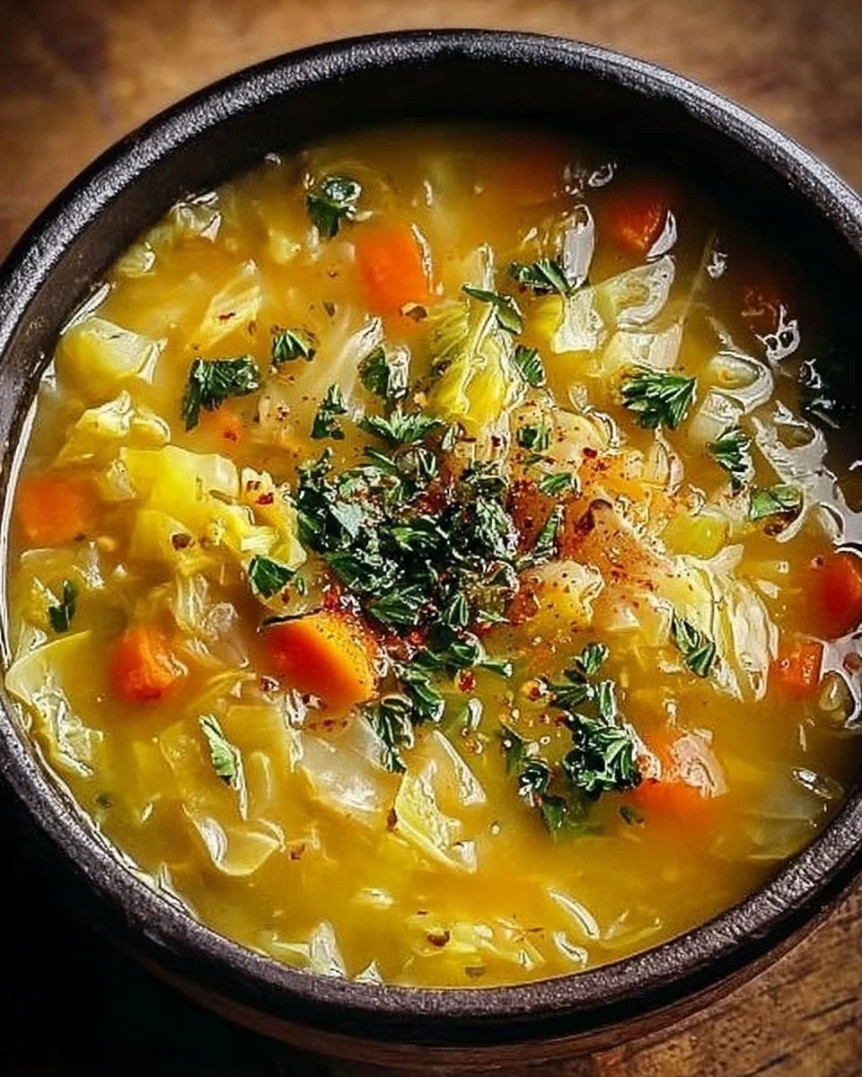 Detox Cabbage Turmeric Soup