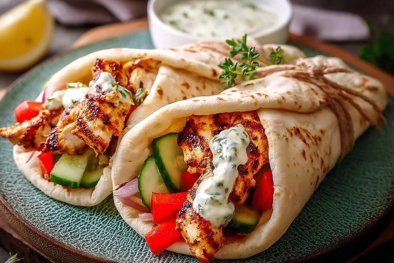 Greek Chicken Gyros with Tzatziki Sauce Easy, Flavorful Weeknight Meal