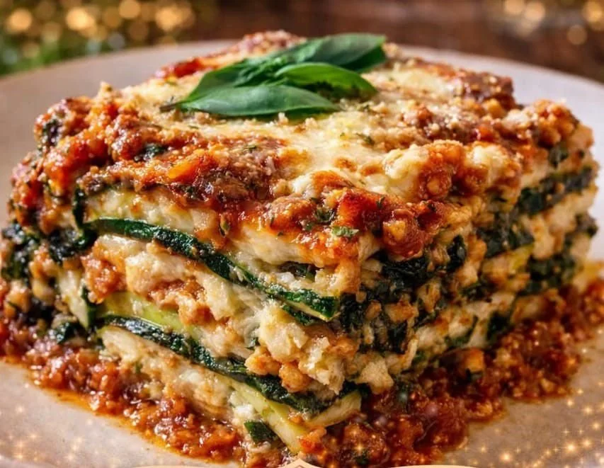 Zucchini Spinach Vegetarian Lasagna