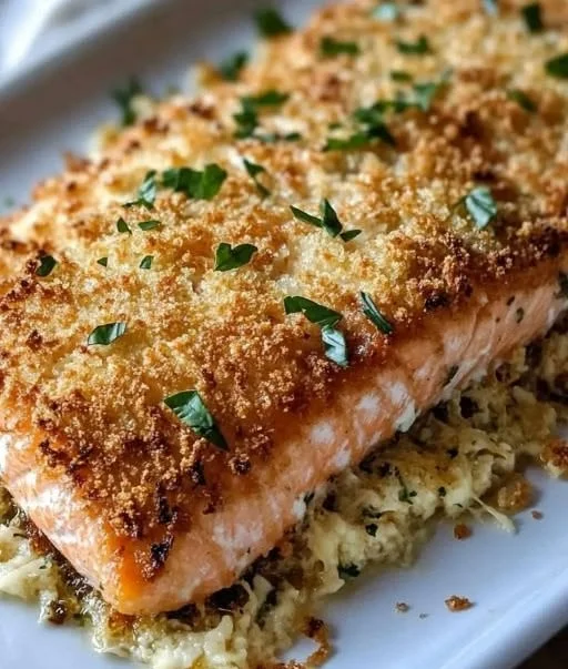 Crispy Parmesan Salmon Bake
