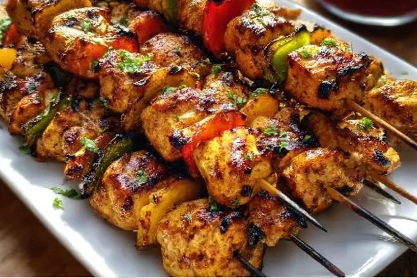 Grilled Chicken Skewers with Cowboy Butter