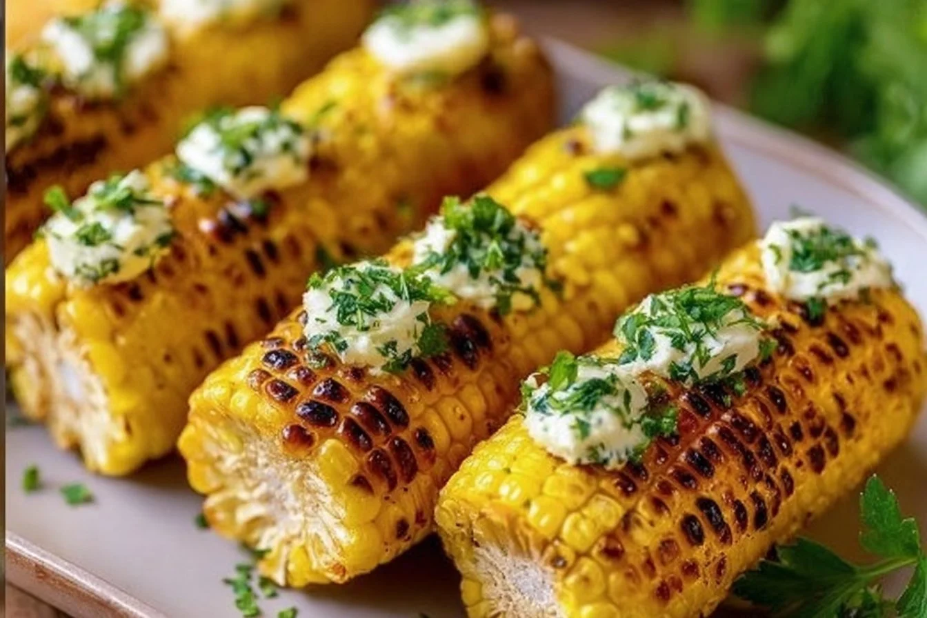 Grilled Corn with Herb Butter