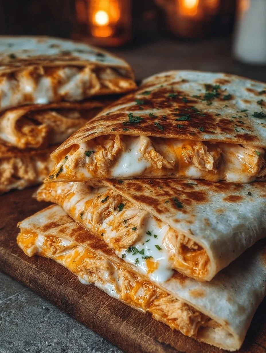 High Protein Chicken Ranch Quesadilla