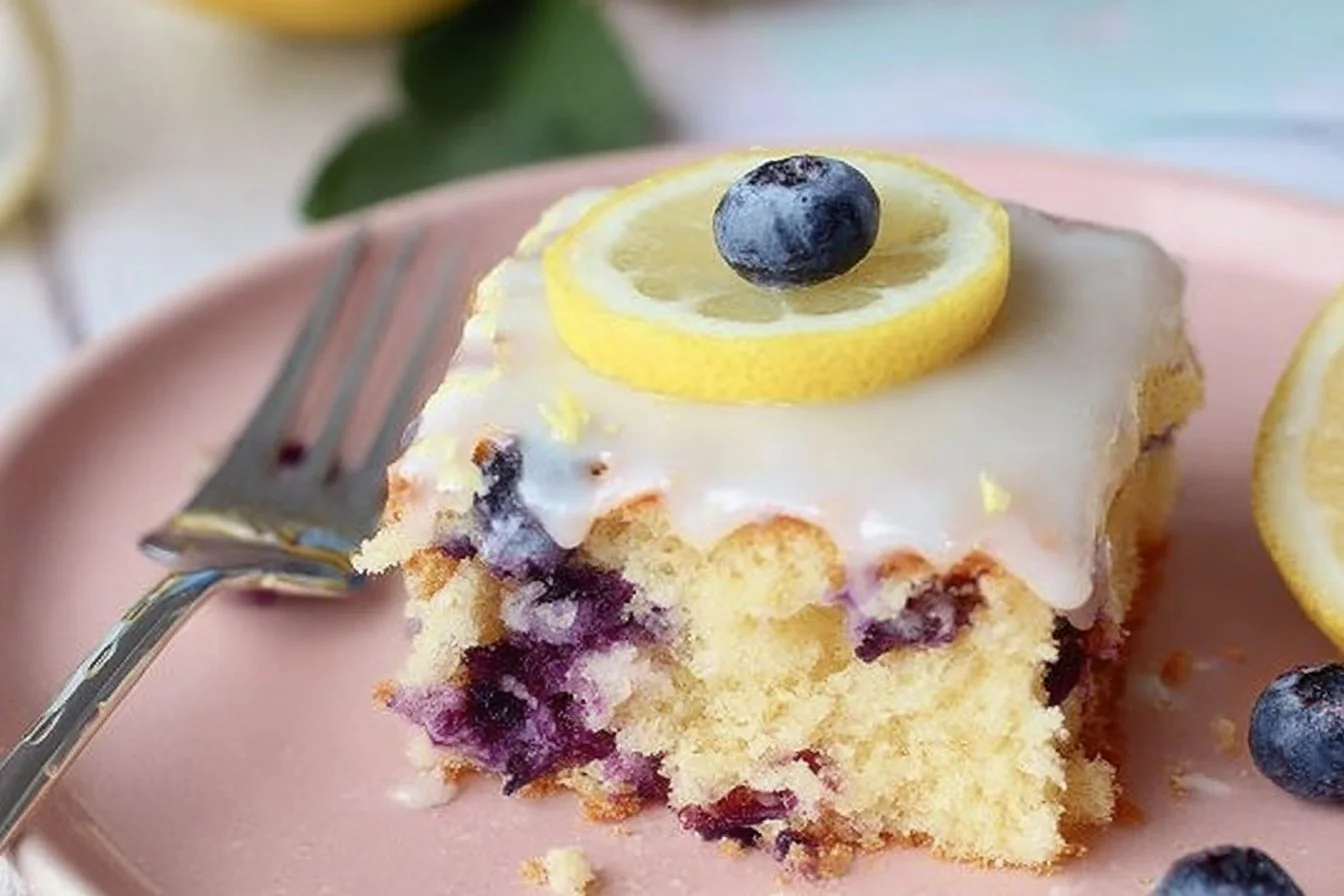 Lemon Blueberry Sheet Cake