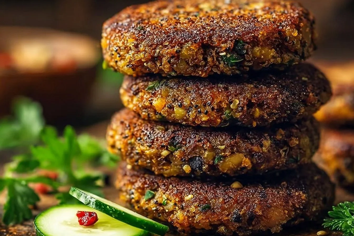 Lentil Veggie Burger Patties Recipe