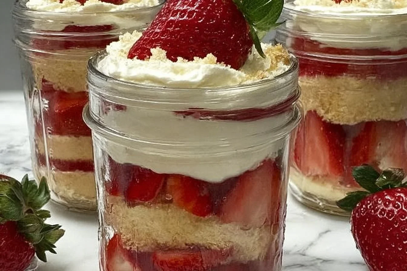 No-Bake Strawberry Shortcake Trifle Cups