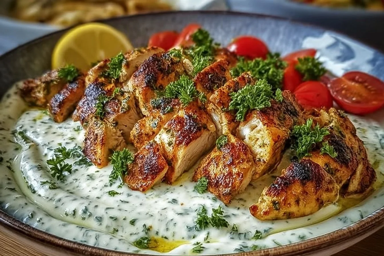 Savory Turkish Chicken with Creamy White Sauce in 30 Minutes