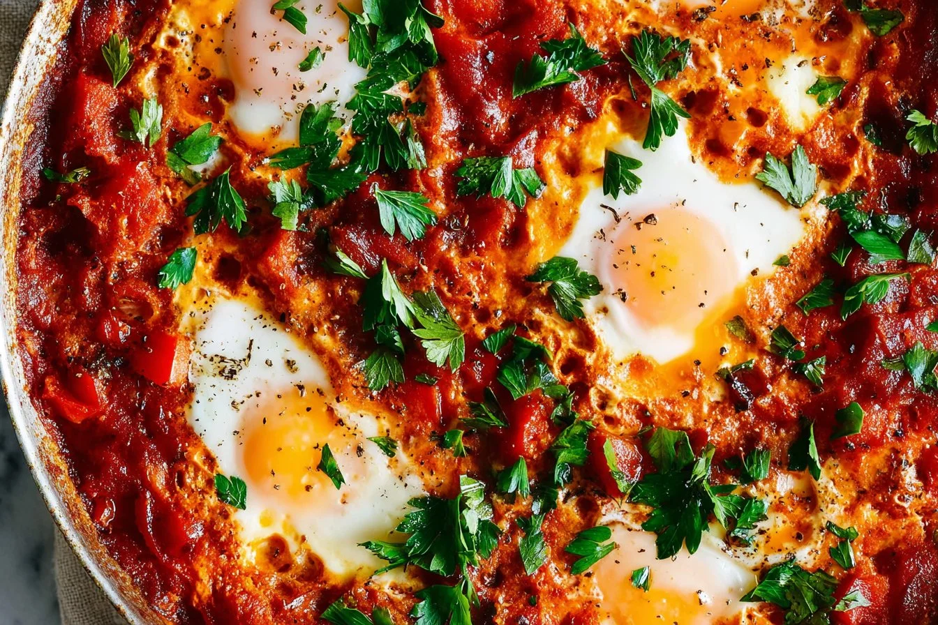 Shakshuka (Eggs Poached in Spiced Tomato Sauce)